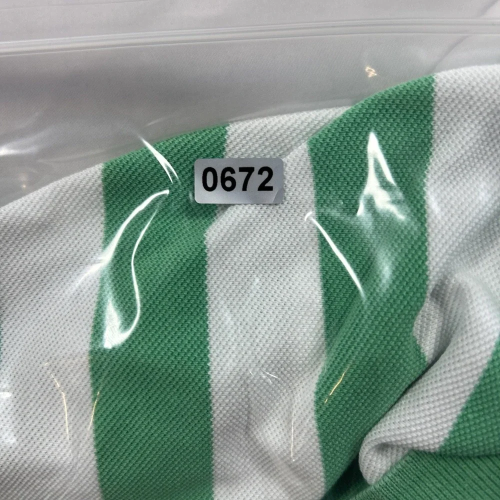 Polo Ralph Lauren Shirt Men’s Size XL White Green Striped Classic Fit Rugby Polo